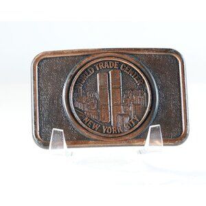 Belt Buckle World Trade Center New York City Solid Brass or Bronze Buckle RARE